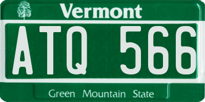 VT license plate ATQ566