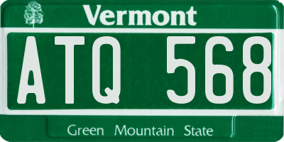 VT license plate ATQ568