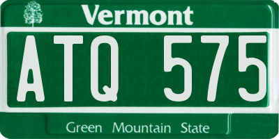 VT license plate ATQ575