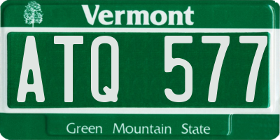 VT license plate ATQ577