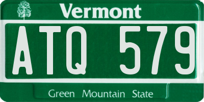 VT license plate ATQ579