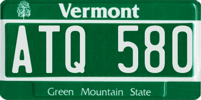 VT license plate ATQ580