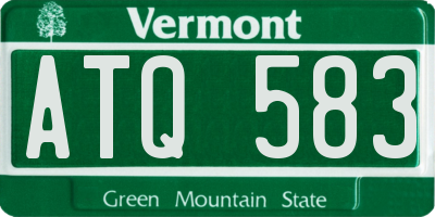 VT license plate ATQ583