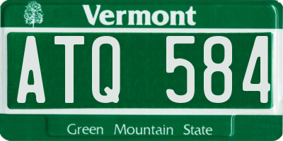 VT license plate ATQ584