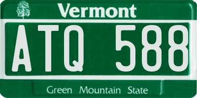 VT license plate ATQ588