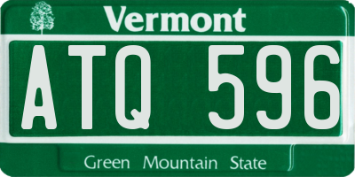 VT license plate ATQ596