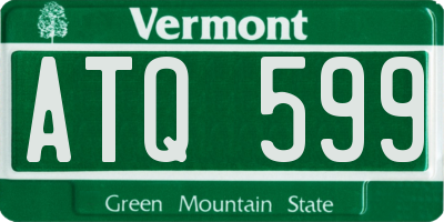 VT license plate ATQ599