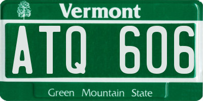 VT license plate ATQ606