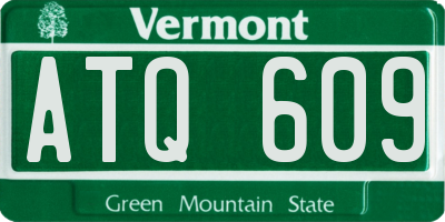 VT license plate ATQ609