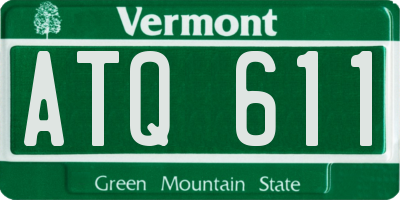 VT license plate ATQ611