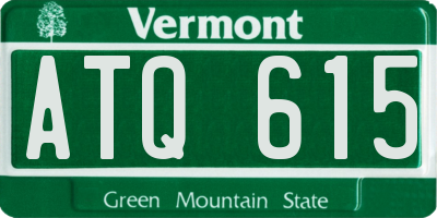 VT license plate ATQ615