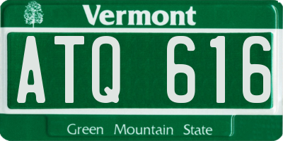 VT license plate ATQ616
