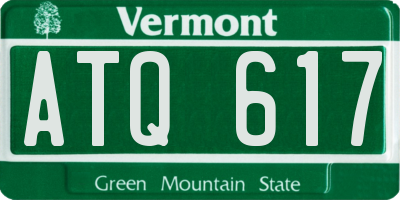 VT license plate ATQ617