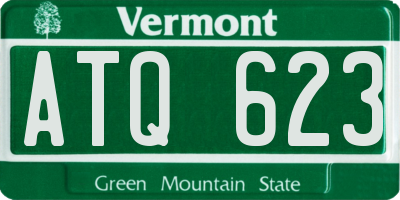 VT license plate ATQ623
