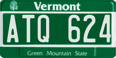 VT license plate ATQ624
