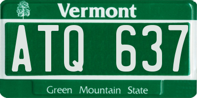 VT license plate ATQ637