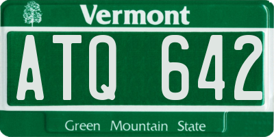 VT license plate ATQ642