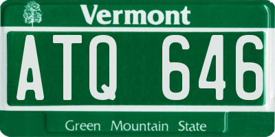 VT license plate ATQ646