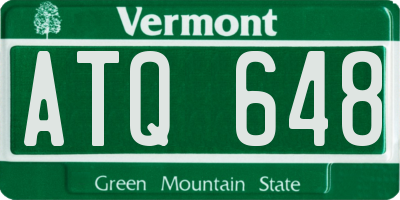 VT license plate ATQ648