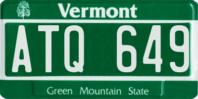 VT license plate ATQ649
