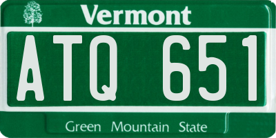 VT license plate ATQ651