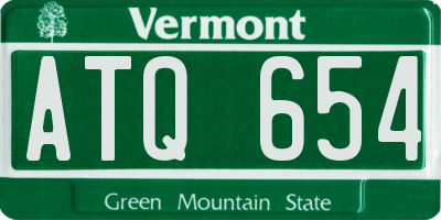 VT license plate ATQ654
