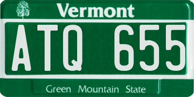 VT license plate ATQ655