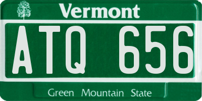 VT license plate ATQ656