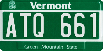 VT license plate ATQ661
