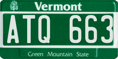 VT license plate ATQ663