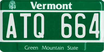 VT license plate ATQ664
