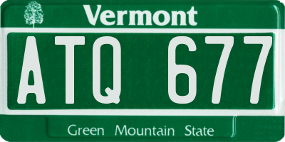 VT license plate ATQ677