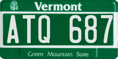 VT license plate ATQ687