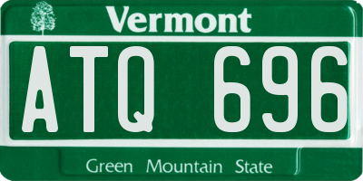 VT license plate ATQ696