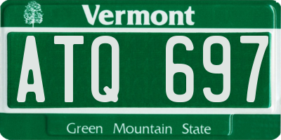 VT license plate ATQ697