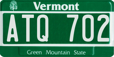 VT license plate ATQ702
