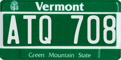 VT license plate ATQ708