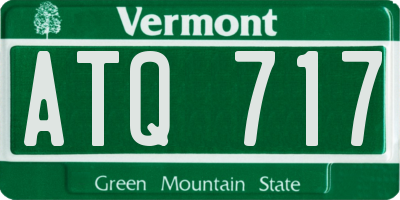 VT license plate ATQ717