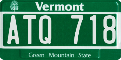 VT license plate ATQ718