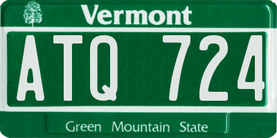 VT license plate ATQ724