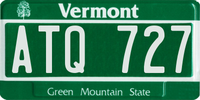 VT license plate ATQ727