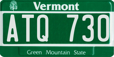 VT license plate ATQ730