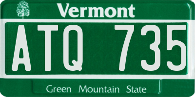 VT license plate ATQ735