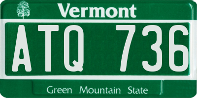 VT license plate ATQ736