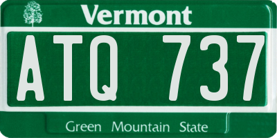 VT license plate ATQ737