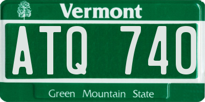 VT license plate ATQ740