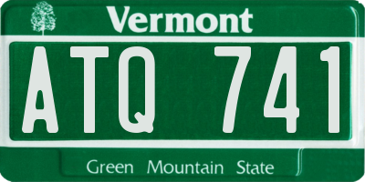 VT license plate ATQ741