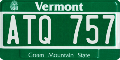 VT license plate ATQ757