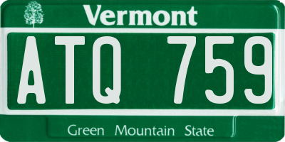 VT license plate ATQ759