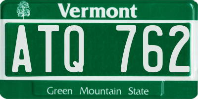 VT license plate ATQ762